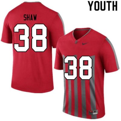 Youth Ohio State Buckeyes #38 Bryson Shaw Retro Nike NCAA College Football Jersey Classic XWX2844JQ